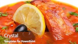  Presentation with russian - Beautiful presentation theme featuring barilla - russian and ukrainian soup solyanka backdrop and a  colored foreground