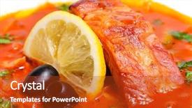  Presentation with education russian languages - Colorful PPT layouts enhanced with barilla - russian and ukrainian soup solyanka backdrop and a  colored foreground