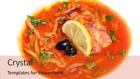  Presentation with asian noodle soup in a - Slides having barilla - russian and ukrainian soup solyanka background and a  colored foreground