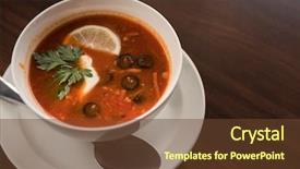  Presentation with traditional vietnamese soup pho - Beautiful slide set featuring barilla - traditional russian soljanka or saltwort backdrop and a  colored foreground