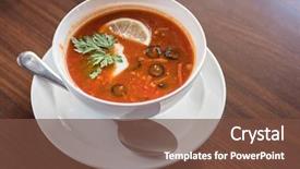  Presentation with russian - Theme consisting of barilla - traditional russian soljanka background and a  colored foreground