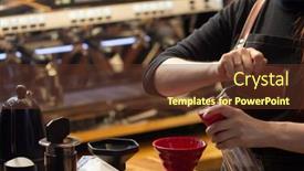  Presentation with coffee - PPT theme enhanced with barista-barista-grind-coffee background and a tawny brown colored foreground