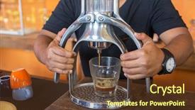  Presentation with coffee - Amazing PPT layouts having barista makes coffee backdrop and a tawny brown colored foreground