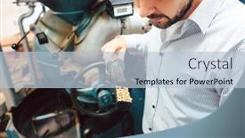  Presentation with temperature - Colorful theme enhanced with barista-roasting-coffee backdrop and a light blue colored foreground