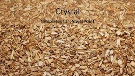  Presentation with mulch - Audience pleasing theme consisting of bark mulch wood chips backdrop and a coral colored foreground