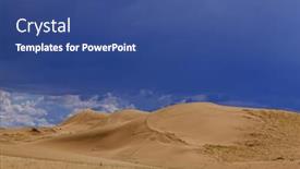  Presentation with mongol - Slide set consisting of barkhans-in-mongolia-sandy-dune background and a ocean colored foreground