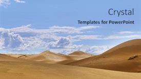  Presentation with mongol - Audience pleasing PPT layouts consisting of barkhans-in-mongolia-sandy-dune backdrop and a light blue colored foreground