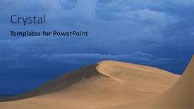  Presentation with mongol - Amazing slides having barkhans-in-mongolia-sandy-dune backdrop and a teal colored foreground