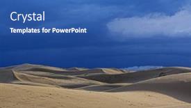  Presentation with mongol - Slide set with barkhans-in-mongolia-sandy-dune background and a ocean colored foreground