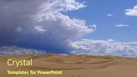  Presentation with mongol - Presentation theme enhanced with barkhans-in-mongolia-sandy-dune background and a violet colored foreground