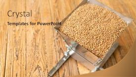  Presentation with brew - Slide deck with barley-dry-malt-beans-ready background and a yellow colored foreground