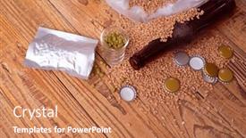  Presentation with brew - Cool new presentation design with barley-dry-malt-beans-ready backdrop and a coral colored foreground