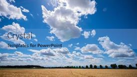  Presentation with agriculture field - Slide set enhanced with barley-field-in-agriculture background and a teal colored foreground