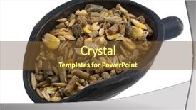  Presentation with grain corn - Slide set having barley oats grain and supplement background and a tawny brown colored foreground