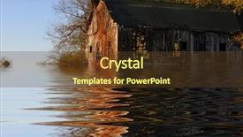  Presentation with flood - Theme consisting of barn after a major flood background and a tawny brown colored foreground