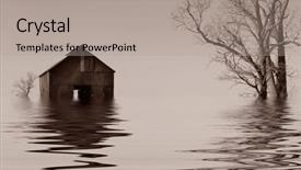  Presentation with flood - Slides with barn in iowa flood background and a light gray colored foreground