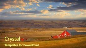  Presentation with barn - PPT layouts enhanced with barn in the middle background and a tawny brown colored foreground