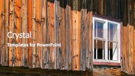  Presentation with barnwood - Colorful presentation theme enhanced with barnwood - weathered barn with white window backdrop and a coral colored foreground