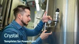  Presentation with brain pressure - Cool new slides with barometer - attentive brewer checking pressure backdrop and a ocean colored foreground