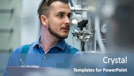  Presentation with writing - PPT layouts with barometer - attentive maintainance worker writing background and a teal colored foreground