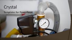  Presentation with compressor - Cool new slides with barometer - compressor detail backdrop and a light gray colored foreground