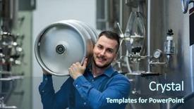  Presentation with portrait happy family smiling - Audience pleasing presentation theme consisting of barometer - portrait of happy brewer carrying backdrop and a ocean colored foreground