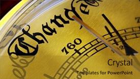  Presentation with change - Beautiful presentation theme featuring barometer indicating a change coming backdrop and a gold colored foreground