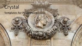  Presentation with paris france - PPT theme enhanced with baroque building in paris france background and a coral colored foreground