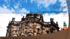  Presentation with baroque - Beautiful slide deck featuring baroque-building-zwinger-in-dresden backdrop and a light blue colored foreground