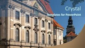  Presentation with czech republic - Colorful PPT theme enhanced with baroque-cistercian-plasy-monastery-plzen backdrop and a ocean colored foreground