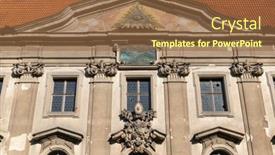  Presentation with baroque - Theme featuring baroque-cistercian-plasy-monastery-plzen background and a tawny brown colored foreground