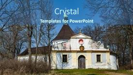  Presentation with virgin mary - Colorful presentation enhanced with baroque-pilgrimage-church-of-virgin backdrop and a ocean colored foreground