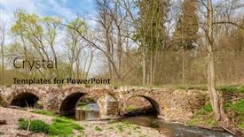  Presentation with baroque - Presentation theme with baroque-tousicky-bridge-over-vyrovka background and a  colored foreground
