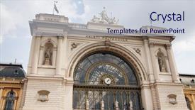  Presentation with budapest - Theme having baross square budapest hungary europe background and a lemonade colored foreground