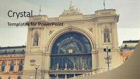  Presentation with hungary - Audience pleasing PPT layouts consisting of baross square budapest hungary europe backdrop and a coral colored foreground