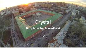  Presentation with camp - PPT theme featuring four years age blonde girl touching mobile smartphone screen and talking to woman mother sitting on green grass in park of retiro in madrid spain background and a light gray colored foreground.