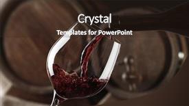  Presentation with bottle red wine - Slides having barrel - pouring red wine from bottle background and a wine colored foreground