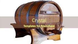  Presentation with alcohol - PPT theme having barrel-with-tap-drink-alcohol background and a tawny brown colored foreground