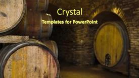  Presentation with barrels - Cool new presentation theme with barrels-in-a-wine-cellar backdrop and a wine colored foreground