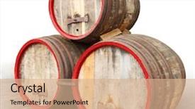 Presentation with barrels - Slide deck having barrels on a white background background and a coral colored foreground