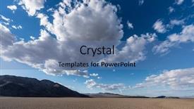  Presentation with dry - PPT theme consisting of barren - dry desert lake with afternoon background and a teal colored foreground