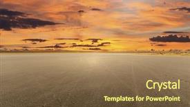  Presentation with mirage - PPT theme consisting of barren - el mirage dry lake background and a tawny brown colored foreground