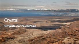  Presentation with landscape - Colorful presentation theme enhanced with barren icelandic landscape of reykjanes backdrop and a  colored foreground