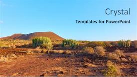  Presentation with sunset - Theme consisting of barren-landscape-in-the-south background and a arctic colored foreground