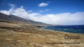  Presentation with maui - Colorful slides enhanced with barren landscape leading to pacific ocean in maui hawaii backdrop and a coral colored foreground