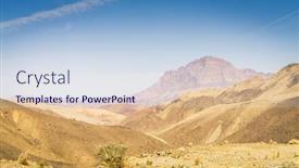  Presentation with oman - Beautiful presentation featuring barren-landscape-of-hajar-mountains backdrop and a sky blue colored foreground