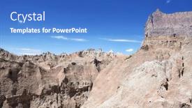  Presentation with dakota - PPT theme enhanced with barren-landscape-of-the-badlands background and a teal colored foreground