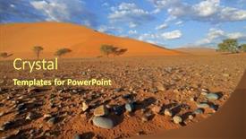  Presentation with plain - Presentation theme consisting of barren-plain-with-stone-pebbles background and a red colored foreground