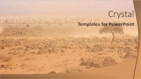  Presentation with dust - Slide set featuring barren-plains-with-dust-storm background and a lemonade colored foreground
