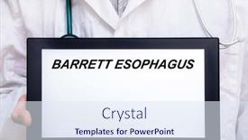  Presentation with esophagus - PPT theme having barrett-esophagus-doctor-with-rare background and a sky blue colored foreground